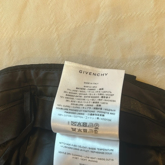 Givenchy Wool & Mohair Straight Leg Pants‎ trousers in Black EU size 36 US 4 NWT - Picture 9 of 13